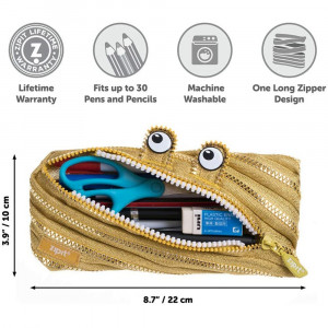 Penar cu fermoar, ZIPIT Monster Special Edition - auriu - Img 5