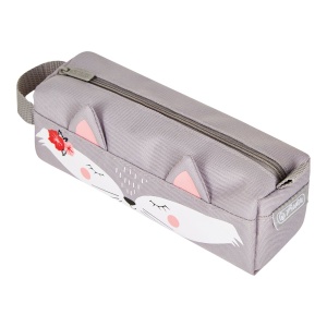 Penar neechipat fete, 1 fermoar, Dimensiuni 7x8x20.5cm, tip etui Quattro, Motiv Kitty Herlitz - Img 2