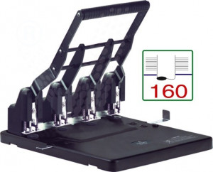 Perforator metalic Turikan 4 găuri, 160 coli