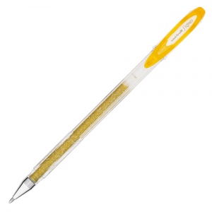 Pix cu gel Uni-ball Sparkling UM-120SP, 0.7mm, cu capac, corp transparent, scris diverse culori cu sclipici8