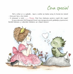 Carte personalizată cu poza și numele fetiței – Prințesa ... și Dragonul care nu știa să zboare8