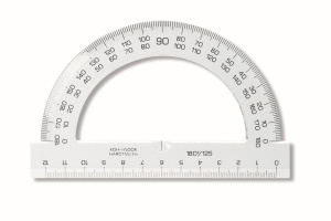 Raportor plastic 180 grade, 12.5 cm cristal Koh-I-Noor