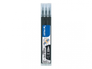 Rezerva roller PILOT Frixion, 0,7mm, 3buc/set - negru