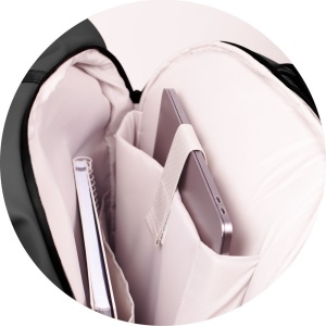 Rucsac Oxford Identity Off Road Rolltop, 10 compartimente, 32 x 48 x 10 cm, capacitate 24 l, compartiment pentru haine, agățătoare cuier, baretă torace reglabilă, bareta pentru prindere pe troller, breloc chei, închidere roll-up cu cataramă5
