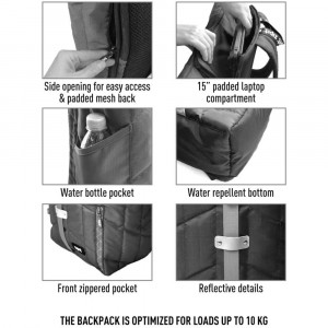 Rucsac ZIPIT Puffer Premium - albastru cu banda rosie - Img 3