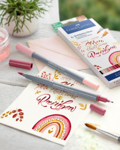 Set markere solubile 2 capete Faber-castell boho goldfaber, 6 buc/set  4