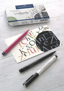 Set 8 buc marker caligrafic Faber-Castell Pitt Artist Pen 2