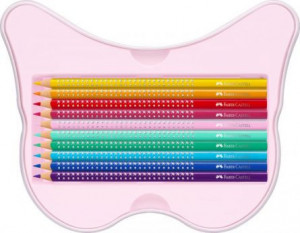 SET CADOU 20 CREIOANE COLORATE SPARKLE BUTTERFLY FABER-CASTELL - Img 3