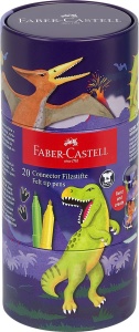 Set carioci Faber-castell Connector dinozauri, 20 culori