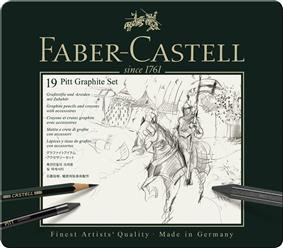 Set creioane Faber-Castell Pitt Monochrome, 19 buc2