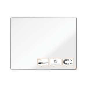 Tablă albă magnetică NOBO Premium Plus, oțel lăcuit, 150x120 cm, include marker și tăviță2