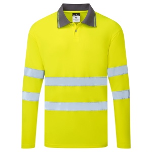 Tricou polo cu mânecă lungă reflectorizant Portwest ES277 ES1 ESSENTIAL Hi-Vis, 100% poliester, 175 gr/mp3