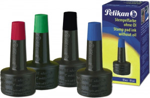 Tuș ștampile Pelikan, neuleios, cu aplicator, 28 ml