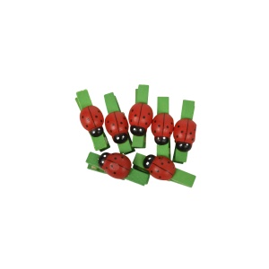 Accesorii creație Colorarte, lemn - cârlig color buburuze, 3.5cm, set 10 buc2