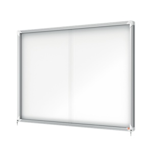 Avizier interior, oțel emailat, 18x A4, geam glisant și cheie, magnetic, alb, NOBO Premium Plus5