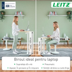 Birou ergonomic pliabil ajustabil pe înălțime Ergo Leitz3