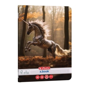 Caiet Herlitz motiv Unicorn, A5, 48 file, pătrățele2