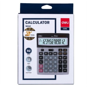 Calculator de birou Deli Metal 1654C, 12 digits3