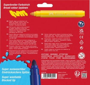 Carioca 24 culori Jumbo Superwashable Faber-Castell - Img 4
