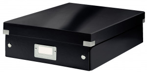 Cutie organizare Leitz Click & Store Medie, sistem de compartimentare, suport etichetă, design modern