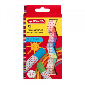 Cretă color Herlitz, set 12 bucăți/cutie
