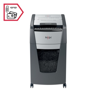 Distrugator de documente automat REXEL OPTIMUM 300M, P5, micro-cut (particule), 300 coli, cos 60l, negru5