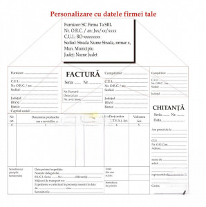Facturier cu chitanțier A5 personalizate3