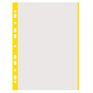 Filă protecție A4 Donau 40 microni 100 buc/set margine color pentru arhivare documente