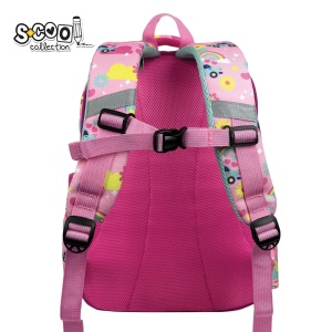 Ghiozdan 3D ergonomic HAPPY RAINBOW - S-COOL, 43x30x22 cm3