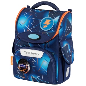 Ghiozdan neechipat Nature Quest Pro, dimensiune 35 x 31 x 19 cm, motiv Lightning Race, Go Green6
