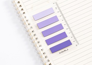 Index adeziv plastic, 12x44mm 5 nuanțe, 20 file, Deli4