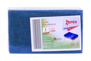 Lavete fibră abrazivă Zorex Basic, 4 bucăți/set