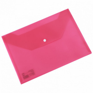 Mapa plastic cu buton Deli A4 clapetă în V culori transparente 160 microni