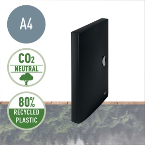 Mapă plastic cu clip Leitz Recycle, A4, CO₂ neutru, 150 coli, certificare Blue Angel3