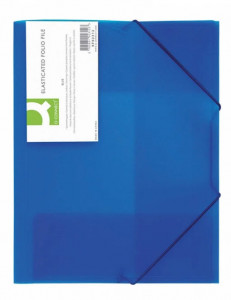 Mapa plastic cu elastic pe colțuri Q-Connect A4 400 microni transparentă