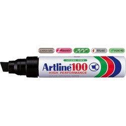 Marker permanent Artline 100, corp metalic, vârf tesit 7.5-12.0mm3