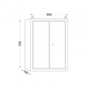 NEST D1021/1 • Dulap pentru chei 500x150x700LxlxH (mm) / Dimensiuni exterioare