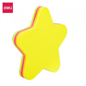 Notes adeziv diverse forme Deli , 76x76mm, 4x20file, neon 2