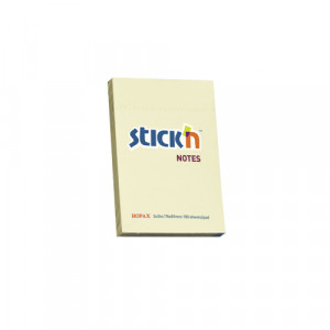 Notes autoadeziv 76x51 mm Stick'n 100 file - GALBEN PASTEL