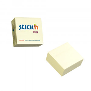 Notes autoadeziv 76x76 mm Stick"n 400 file - GALBEN pastel