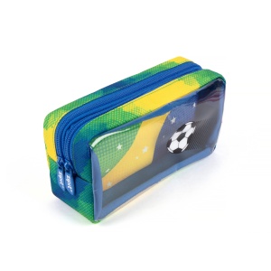 Penar cu fermoar ZIPIT Half & Half 2 compartimente - Brazil Soccer