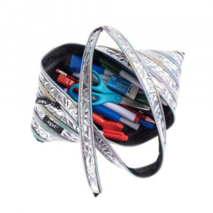 Penar cu fermoar, ZIPIT Metallic Jumbo - gri - Img 2