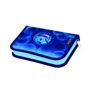 Penar echipat Herlitz, 31 piese, 2 clape, dimensiune 14 x 20.3 x 3.5 cm, motiv Dolphin Ride