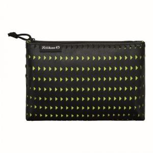 Penar etui plat Pelikan tip LaserCut, culoare negru / galben
