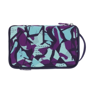 Penar neechipat fete, 1 fermoar, Dimensiuni 21x13x6cm, tip etui 2 Go, motiv CamoPurple Herlitz - Img 3