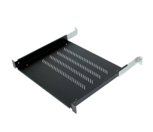 Raft fix perforat Triton 19" 1U/750 capacitate incarcare 80kg, negru - Img 3