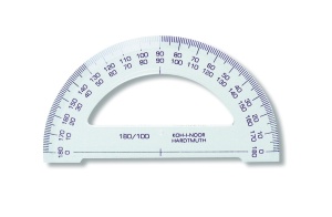 Raportor 180 grade, 10 cm cristal Koh-I-Noor