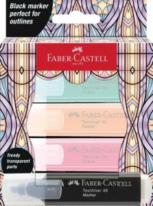 Set 4 textmarker Faber-Castell Pastel Editie Speciala Glassy