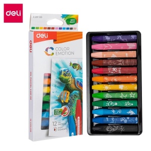 Set creioane ulei pastel Deli Color emotion, 12 culori3