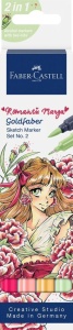Set Faber-castell Romantic manga no.2, 4 bucati, sketch markere goldfaber